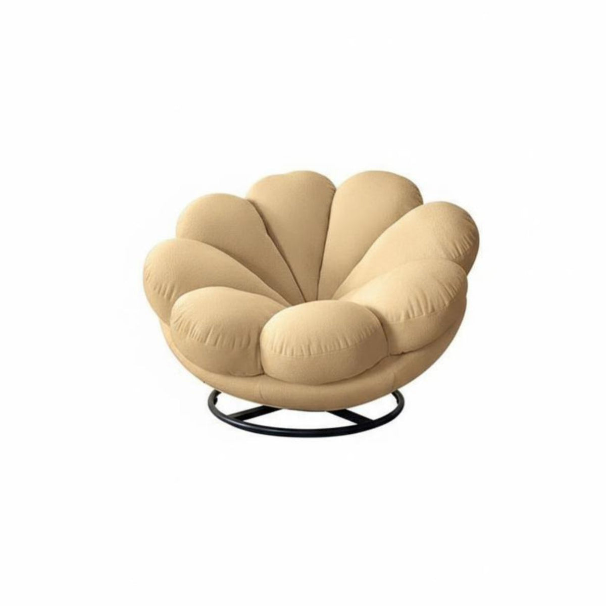 Plush rotate Armchair Light Luxury aesthetic Round rotate Chair Comfortable Design Ergonomic Support for Home awayice