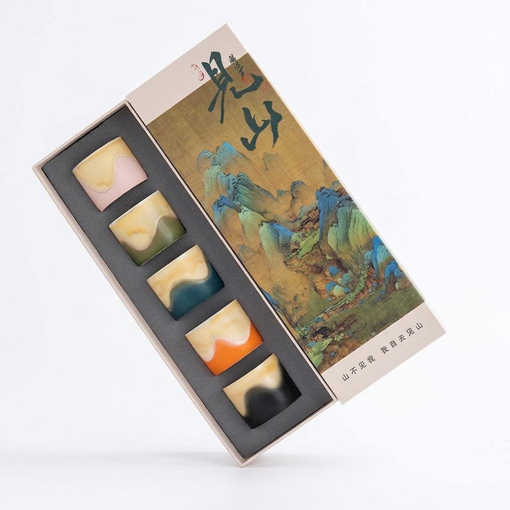 Japanese Arita Ware Ceramic Tea Set, 80ml Cups