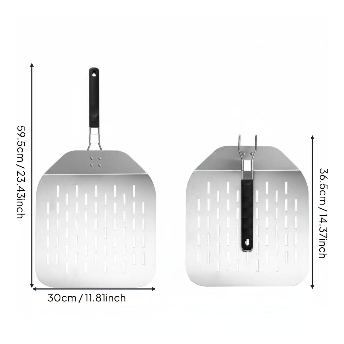 Stainless Steel Effortless Pizza spades Storage Cooking Accessory Wide Surface Kitchen Utensil for Barbecue