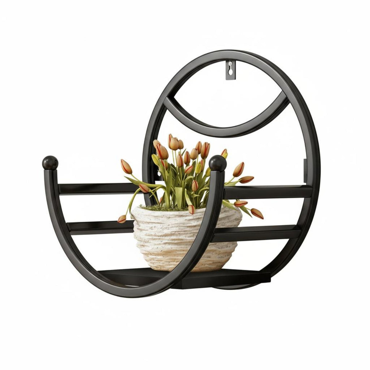 vertical surfaceMounted Pot Bracket toolwithout drilling Installation vertical surfaceMounted Pot Basket for Porch