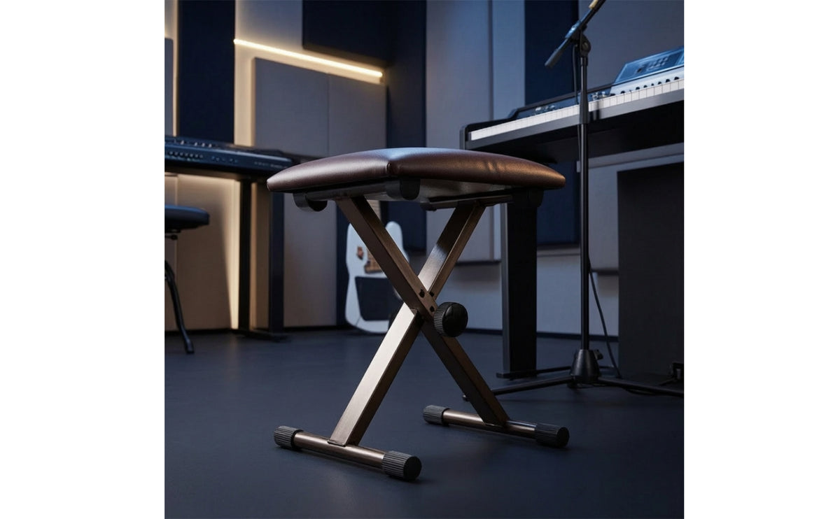 Adjustable Piano Bench Folding Piano Bench Heavy Duty Keyboard Seat for Music Room