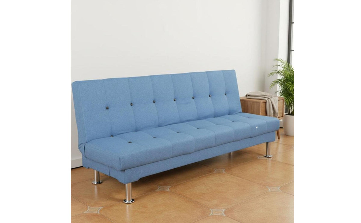 Multi-Purpose-Use Small Apartment Sofa Bed Space Saving Foldable Sofa Bed Easy Assembly Adjustable Folding Couch Sturdy Frame for Renters, Students, Guests