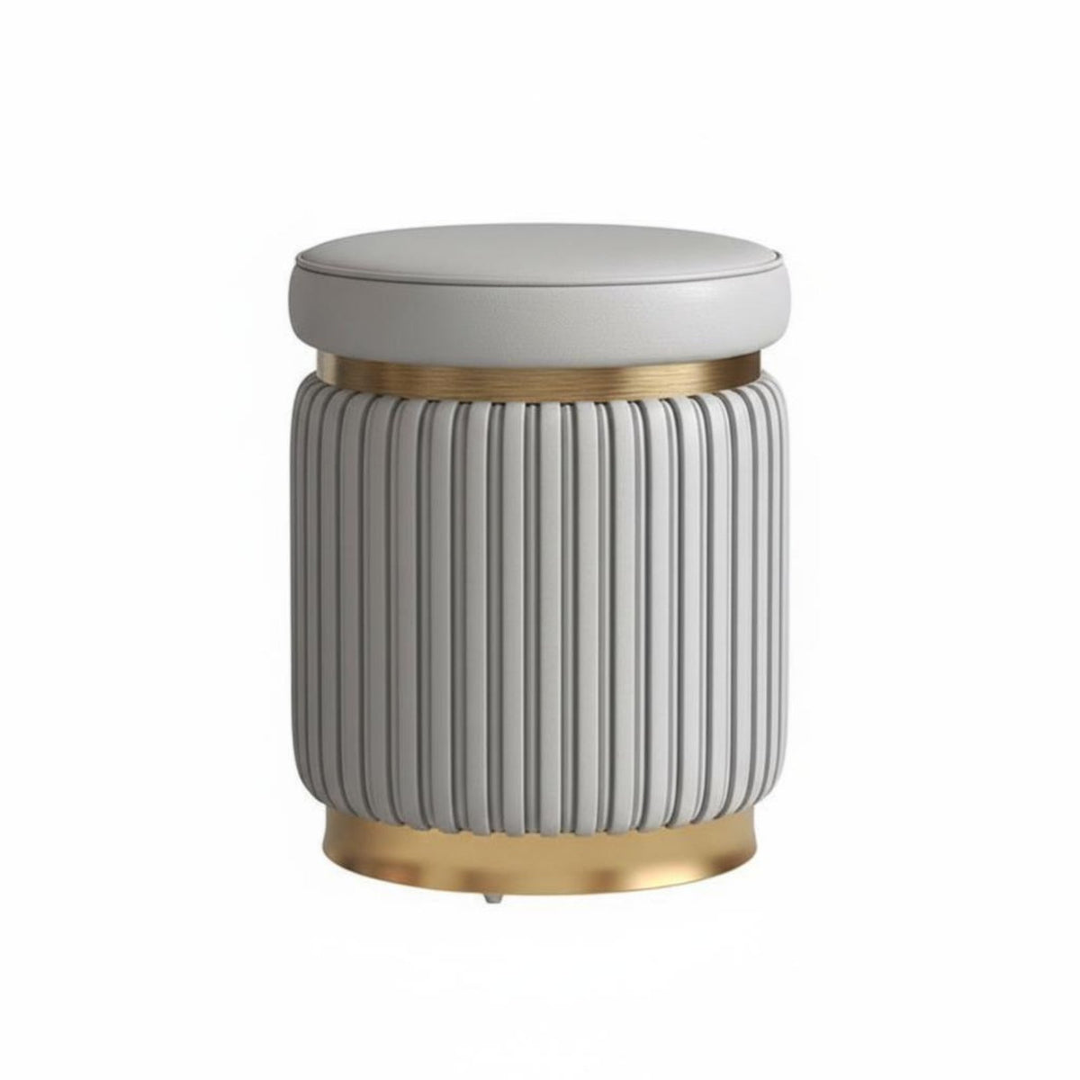 Round Upholstered Stool Light Luxury Design Vanity Seat Nordic Minimalist design