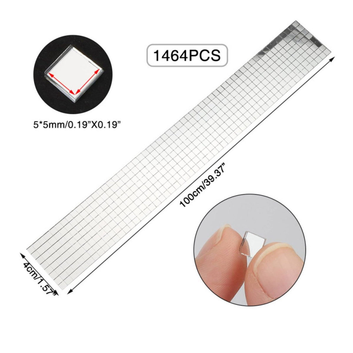 Gold Mirror Mosaic Strip Seamless Peel and Stick Trim Crystal Glass for Column