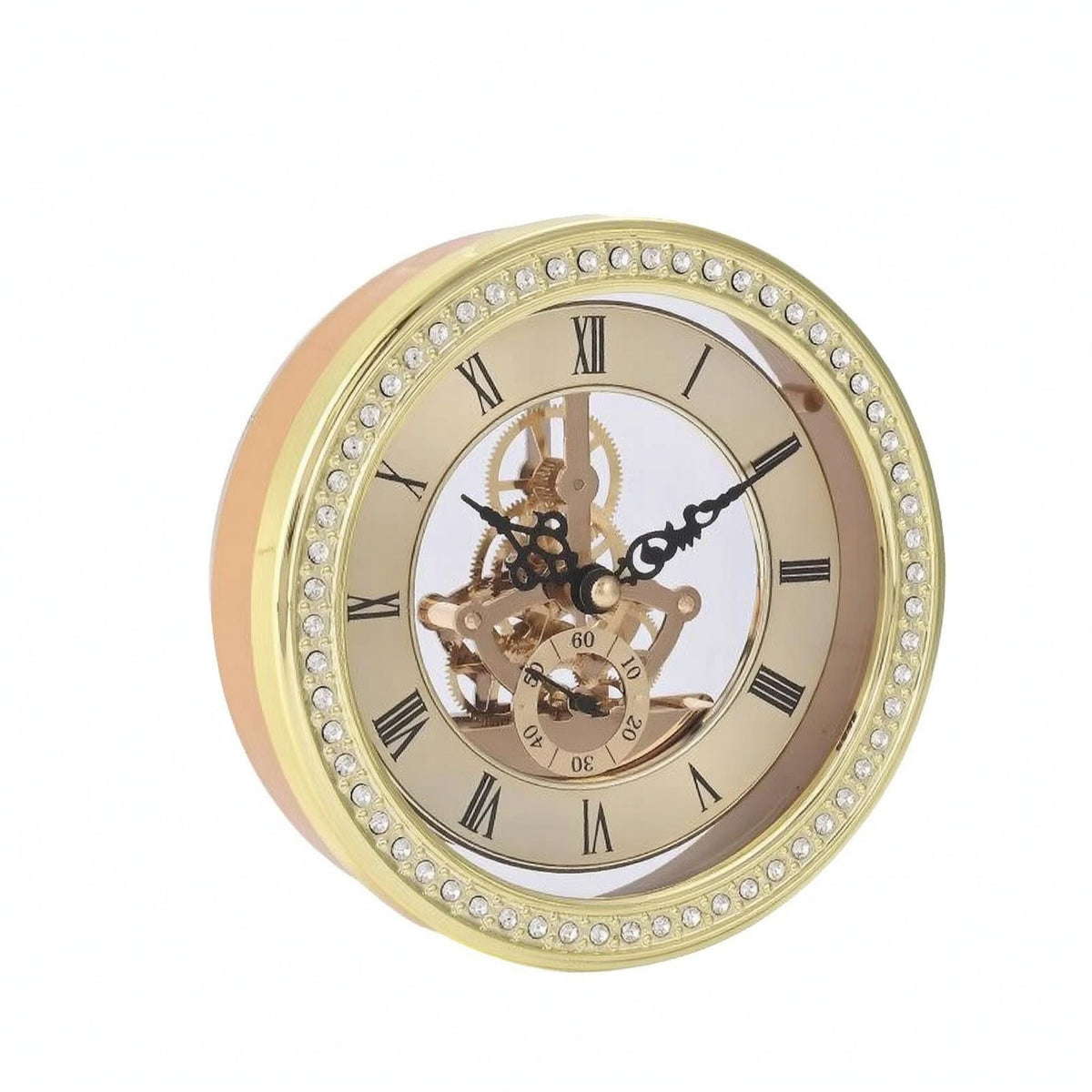 Gear Clock Movement Visible Gears Roman Numeral Wall Clock Movement Metal Frame Home Decor