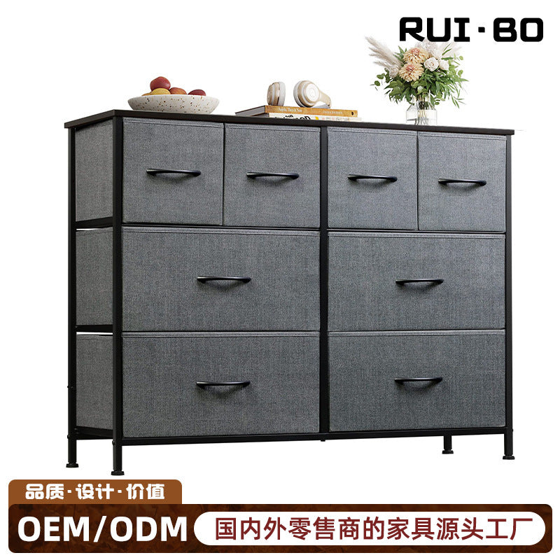 Nonwoven Fabric Drawer Storage Cabinet, 3-Tier, Floor Standing