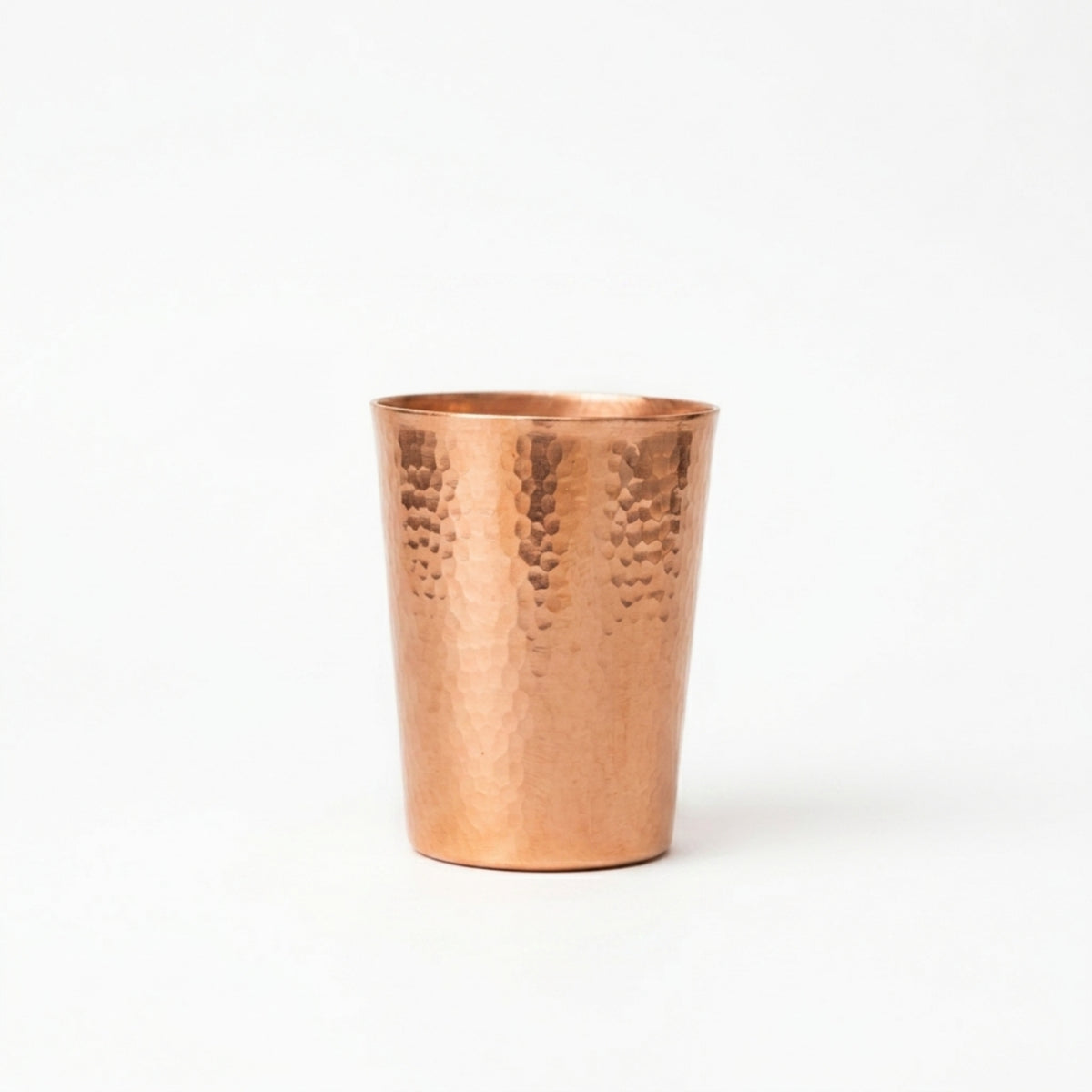 Copper Cup with Hammered Exterior Reusable Water Cup Minimalist for Desk