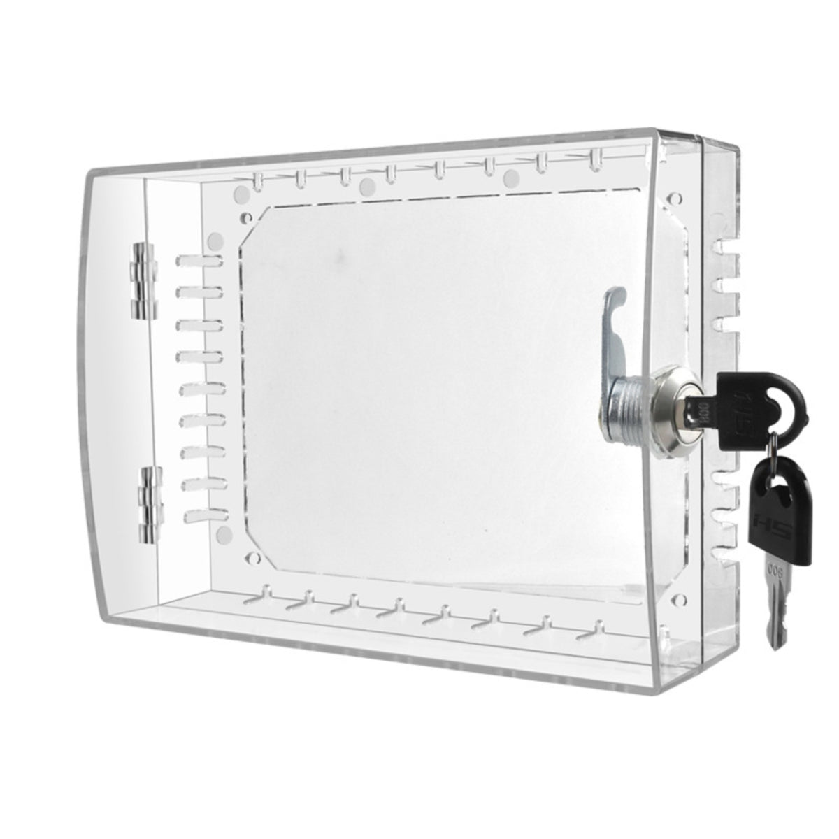 Thermostat Lock Box Transparent Thermostat Cover with Key for Offices, Landlords