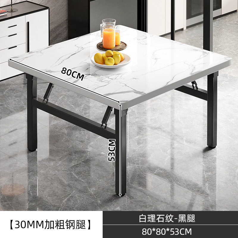 80x80x53 / Wht Marble Blk Frame