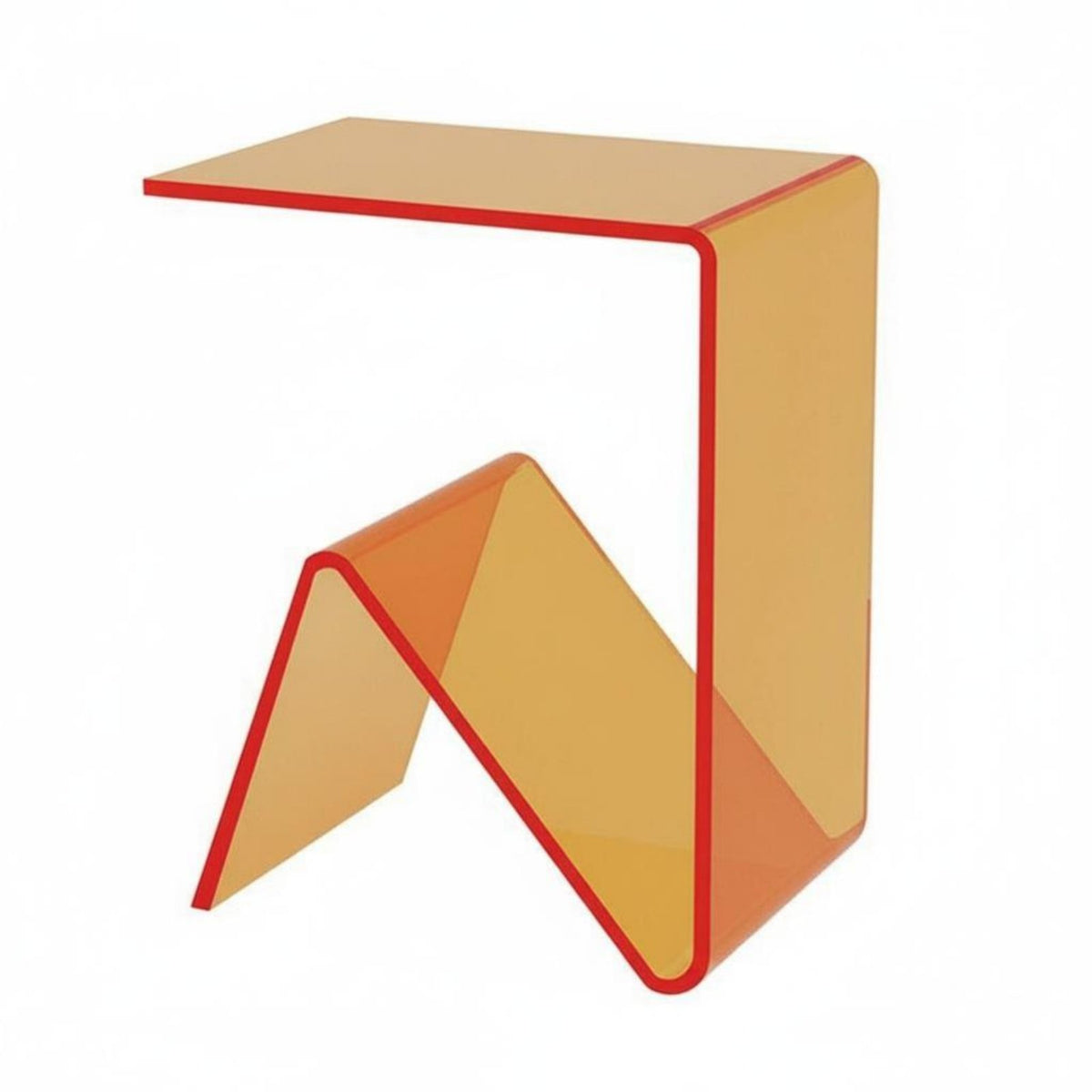 C-Shaped Side Table Easy Assembly C-Shaped Couch Table Waterfall rim for Office