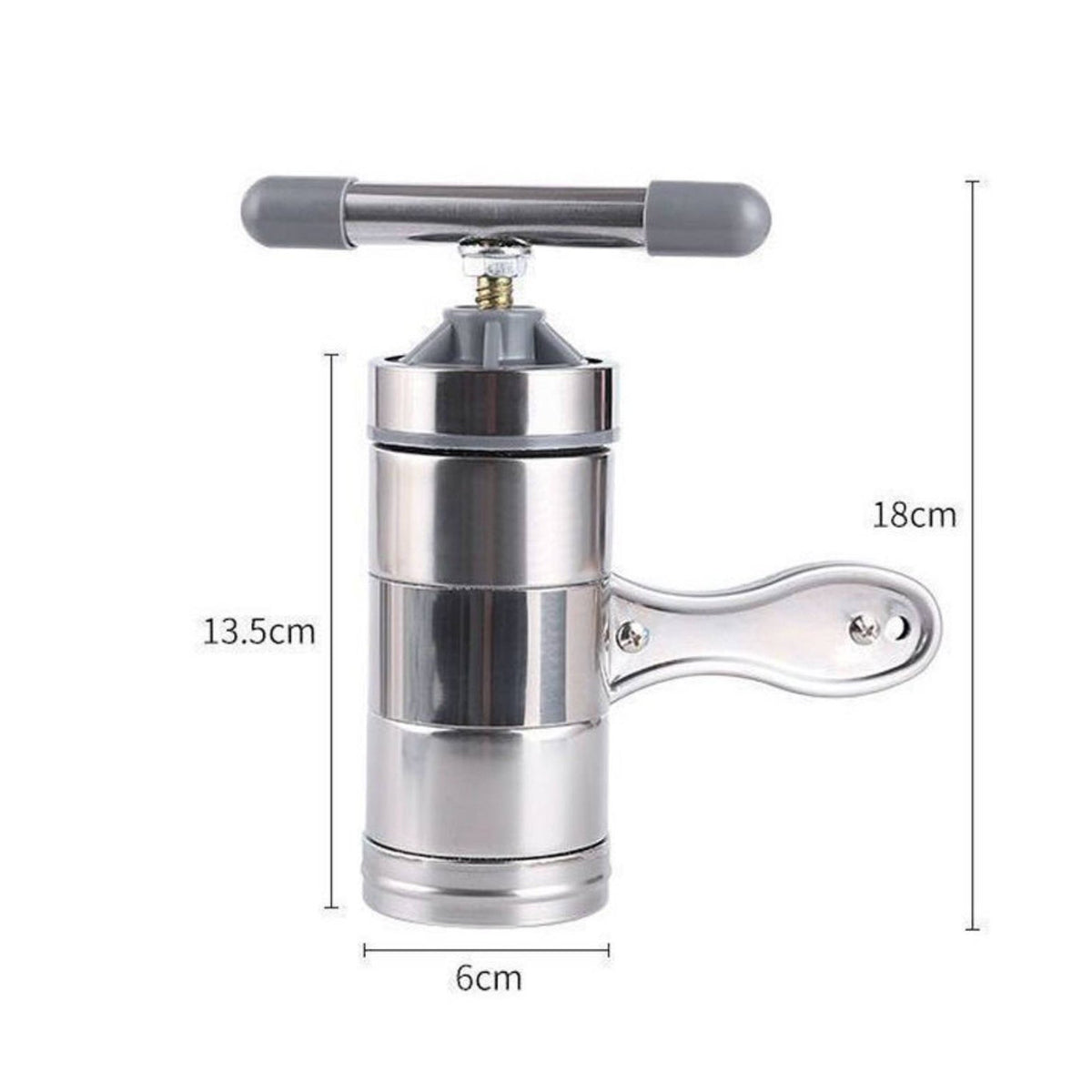 Stainless Steel Pasta Machine Food Grade Material Hand Crank Pasta Press 5 Dies