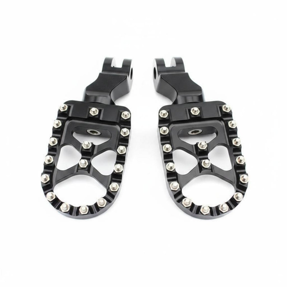 2 Pieces Front Foot Pegs Easy Installation Wide Base Footpegs Heavy Duty