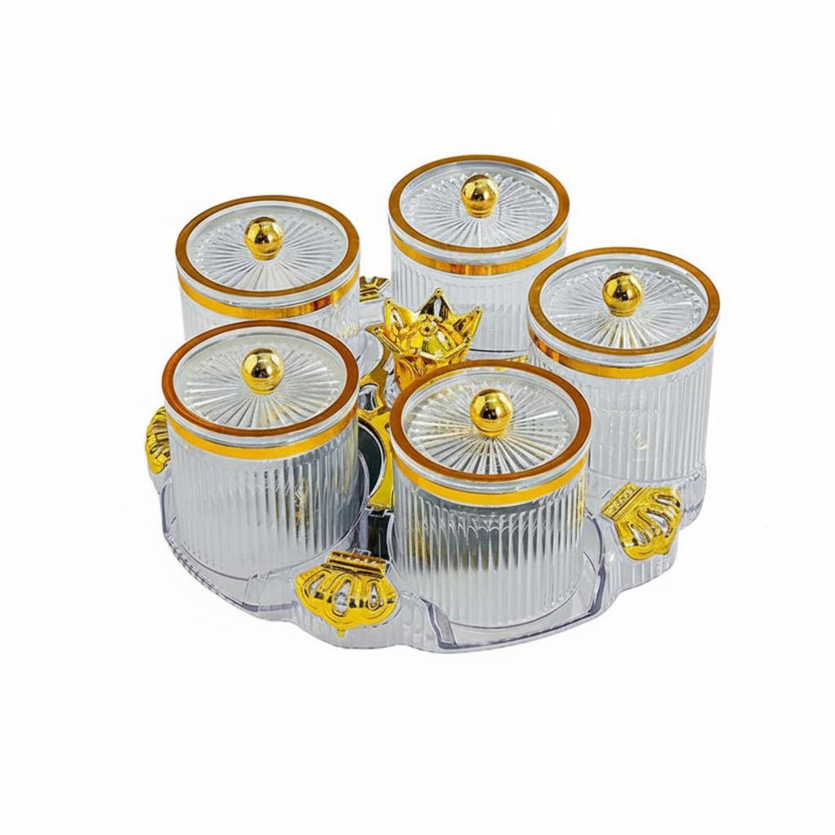 6 Pieces Rotating Seasoning Jar Set Airtight Lids for Pantry Organization