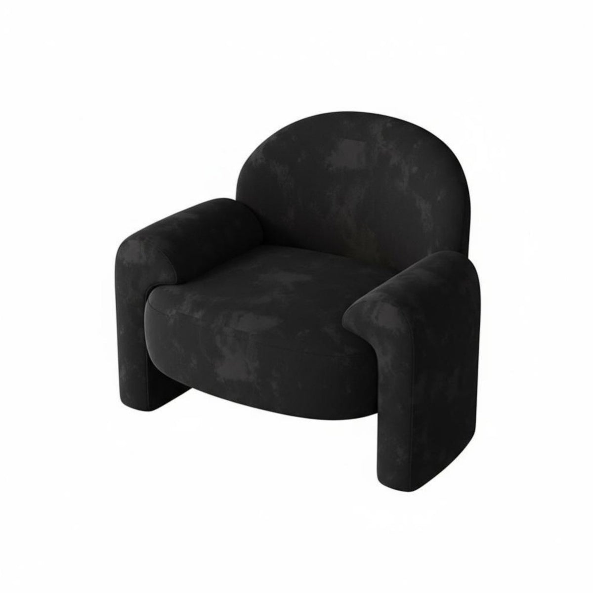 Modern Minimalist Design Upholstered Club Chair Soft Upholstery Rounded Accent Chair Luxurious Cushioning Single Sofa High-Density Foam Cushion for Decor Enthusiasts, Business Owners, Reception Area, Living Room, Bedroom, Reading Nook