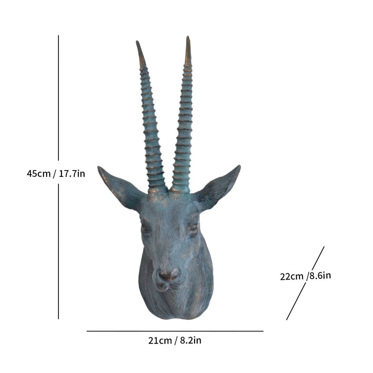 Antelope Head Wall Decor 3D Effect Wall Mounted Creature Bust Custom-Crafted