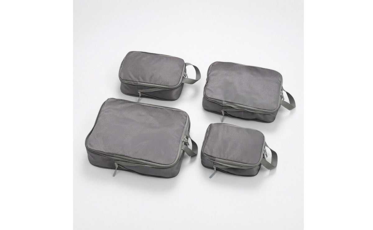 4 Pieces Space-Saving Travel Compression Packing Cube Set Compressible Compression Packing Cubes Expandable Travel Organizer Bags Lightweight for Travelers, Suitcases
