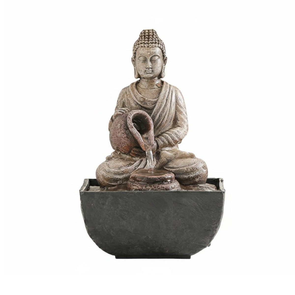 Feng Shui Wealth Fountain Compact Size Zen Desktop Water Feature for Study
