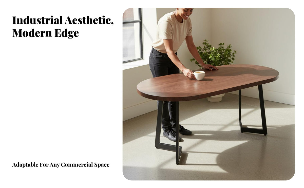 Comfortable Seat Industrial Design Cafe Set Sturdy Construction Round Wood Cafe Table Long-Lasting Leather Armchair and Table Set High-Density Foam for Business Owners, Interior Designers, Adults, Tea House, Dessert Shop, Eatery, Living Room