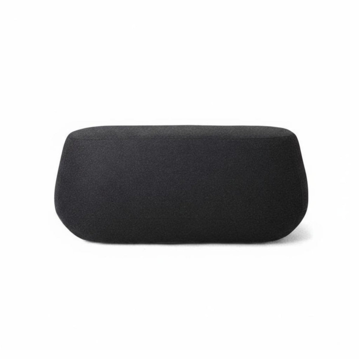 Large Round Upholstered Footrest Nordic Design Pebble-Shaped Pouf Modern Design Plush Feel for Adults, Interior Designers