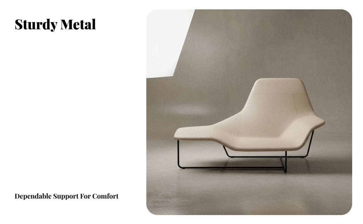 Nordic Design Asymmetrical Sculptural Chair distinctive Shape Deep Seat Armchair Statement Piece Indoor Seating Modern aesthetic for Interior Designers, Homeowners, Living Room, Showroom, Hotel Lobby, Office Reception
