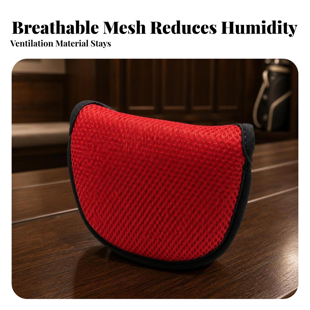 Impact-Resistant Mallet Putter Cover | Soft-Lined Interior, Semicircular Putter Cover, for Golf Course