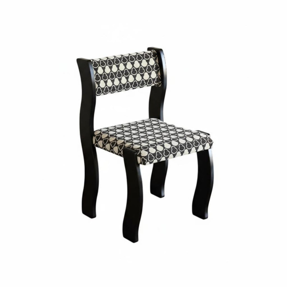 Upholstered Boudoir Chair French Aesthetic Tri-Lobed Rear Chair Vintage Design Soft and Comfortable for Adults, Guests, Bedroom