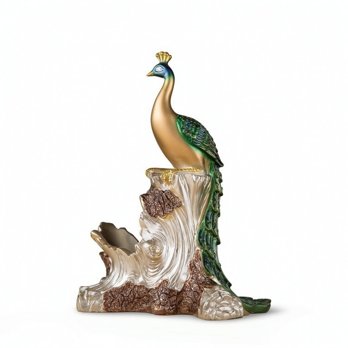 Peacock Vino Rack Ornate Peacock Vino Holder Eye-Catching for Home Bar