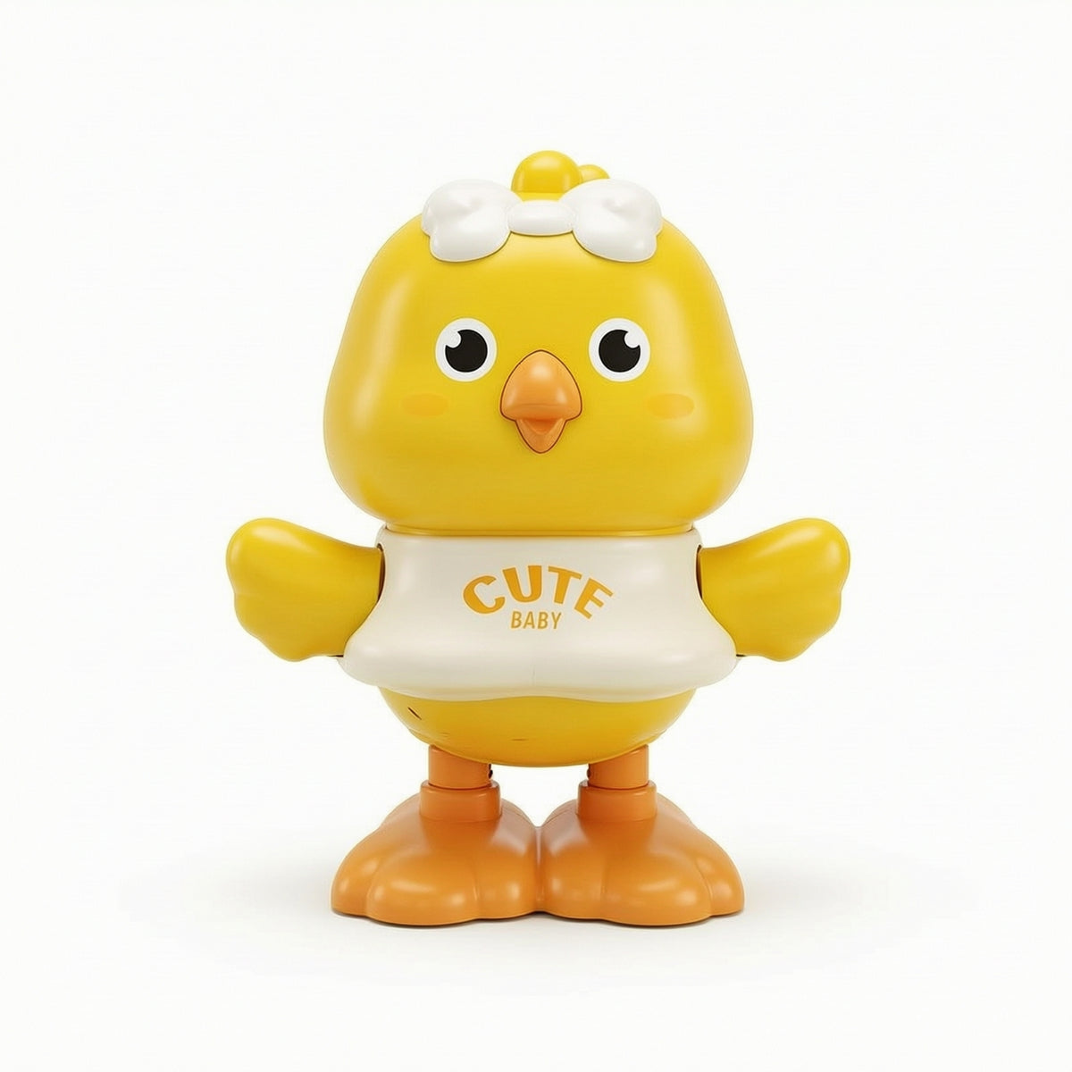 Interactive Wind-up Chick with Bow Novelty Wind-up Chick Toy Cute Jumping Chicken Portable for Toddlers, Party Favors