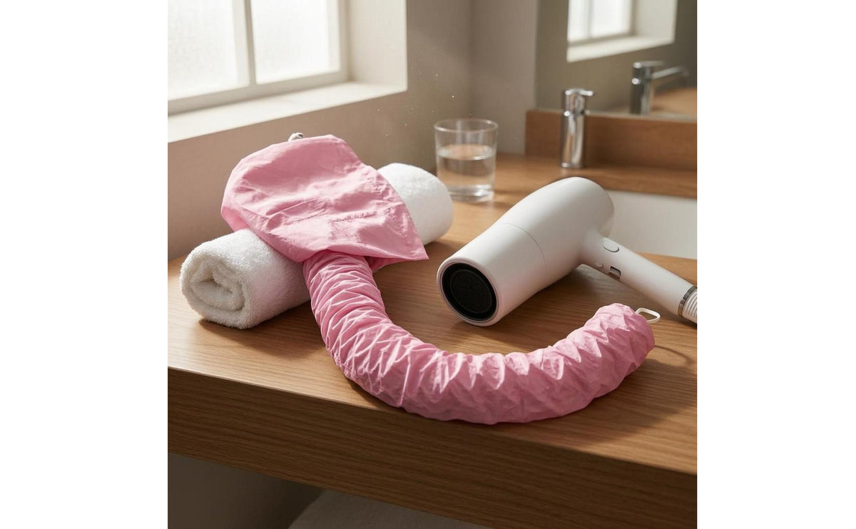 Adjustable Drawstring Hair Dryer Bonnet Lightweight Hood Dryer Attachment Long Hose Flexible Tube Bonnet Synthetic Material