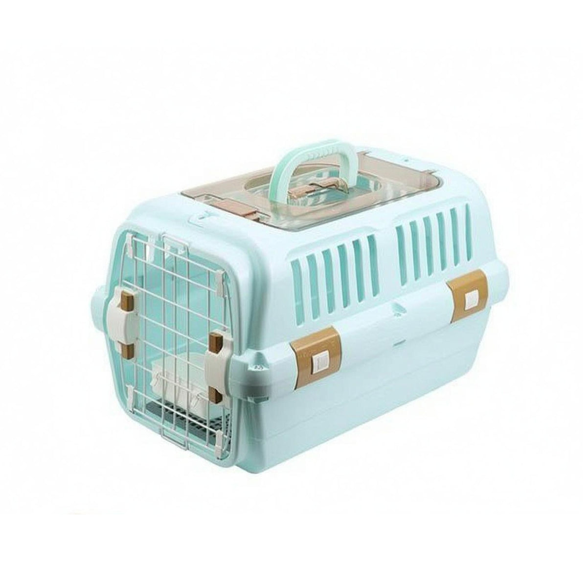 Hard-Shell Pet Carrier Wire Door Travel Gear Secure