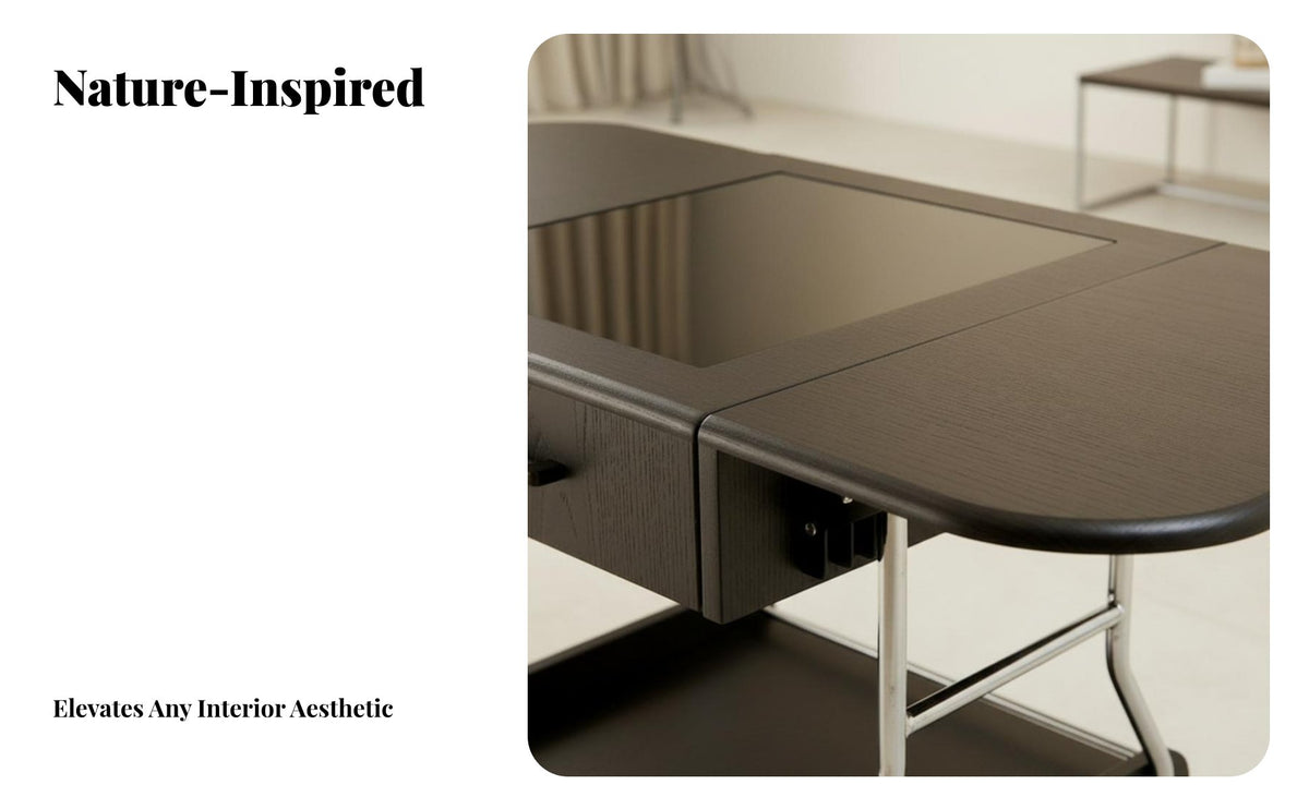 Foldable Design Drop-Panel Trolley Table Mobile with Wheels Rolling Cart Multi-Functional Household Furniture Vintage Design for Small Apartment Dwellers, Renters, Homeowners, Living Room, Bedroom, Balcony, Dining Area