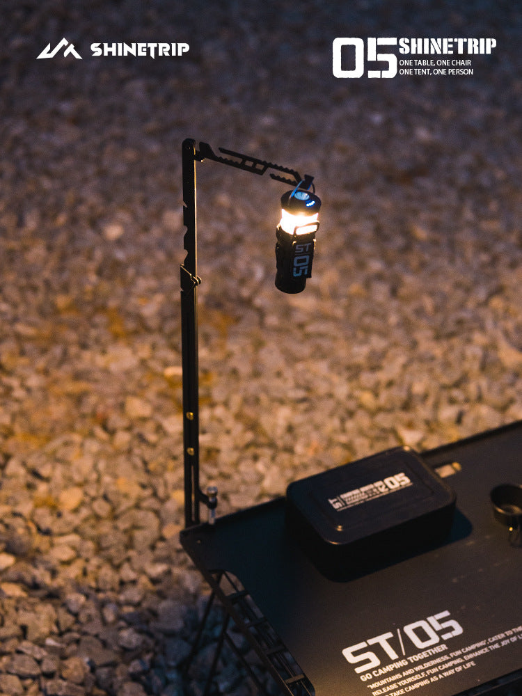 ShineTrip 05 Series Telescopic Lamp Stand, Portable, Adjustable, Stainless Steel, Flat Design for Camping
