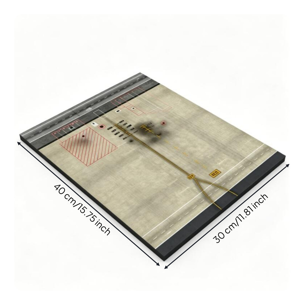 Airplane Display Base Miniature Airport Apron Display Wooden Model Airport Taxiway for Hobbyists