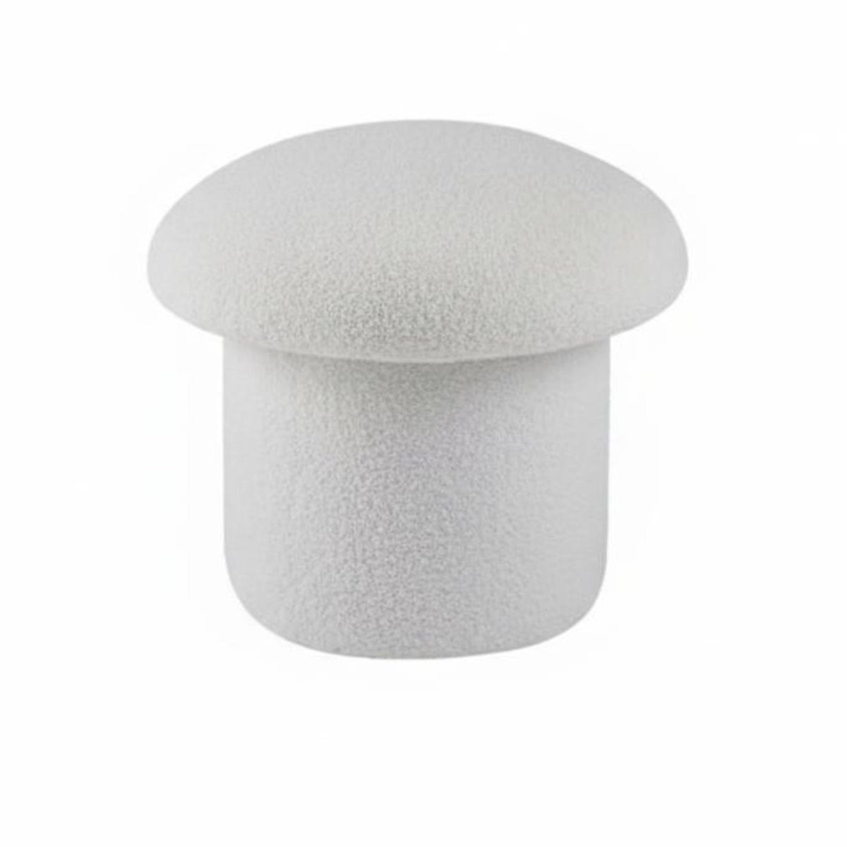 Round Sherpa Pouf Nordic design Low Stool Space-Saving Design for Parents, Adults