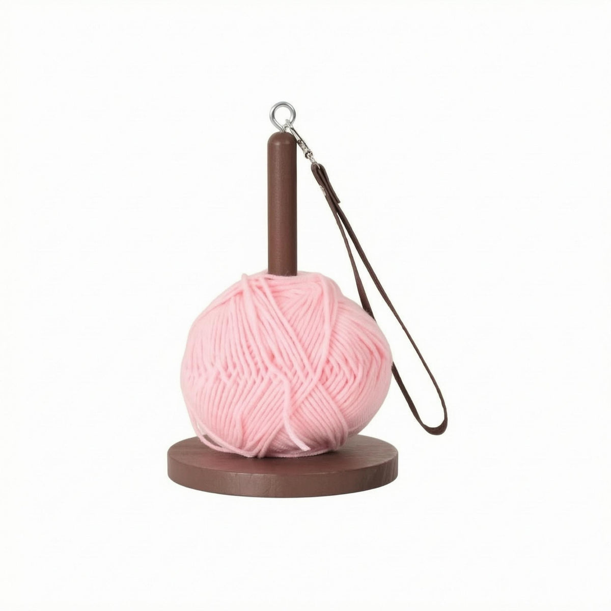 Wooden Yarn Spool Holder Polished Finish Craft Storage Long-Lasting
