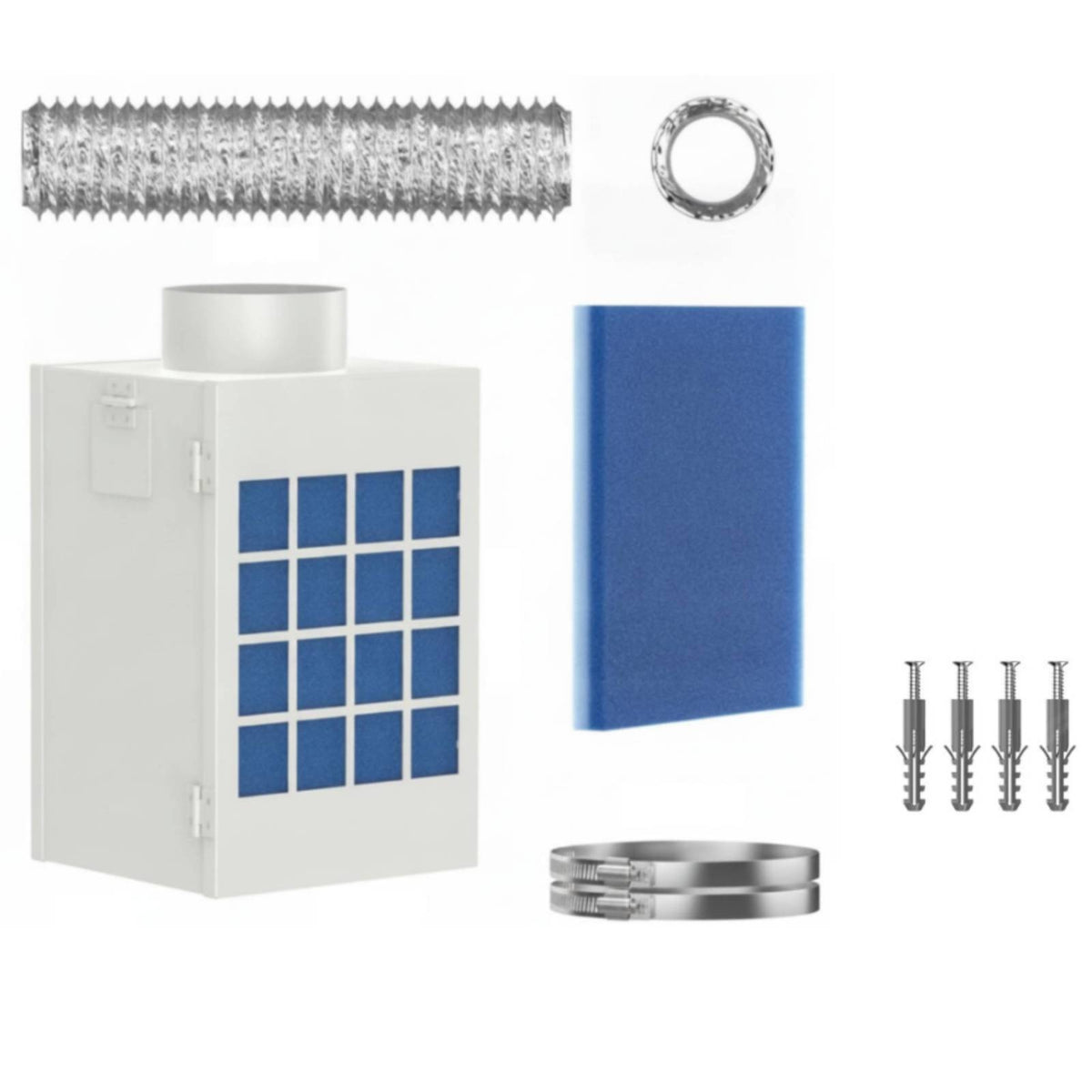 Interior Dryer Venting Box Box Wall-Mounted Dryer Vent Kit with Detachable Fuzz Collector Kit for Apartment Renters