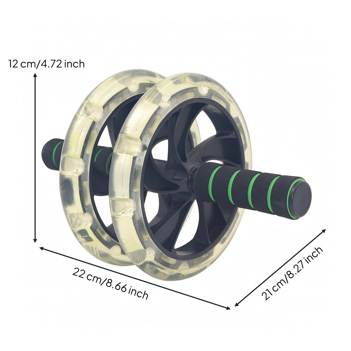 Fitness Wheel Black Frame Abdominal Portable Fitness Equipment for Home Gym