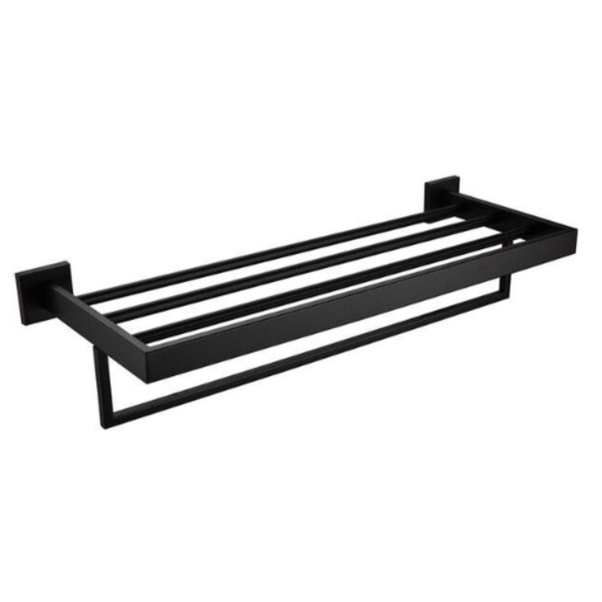 Matte black rustproof towel bar