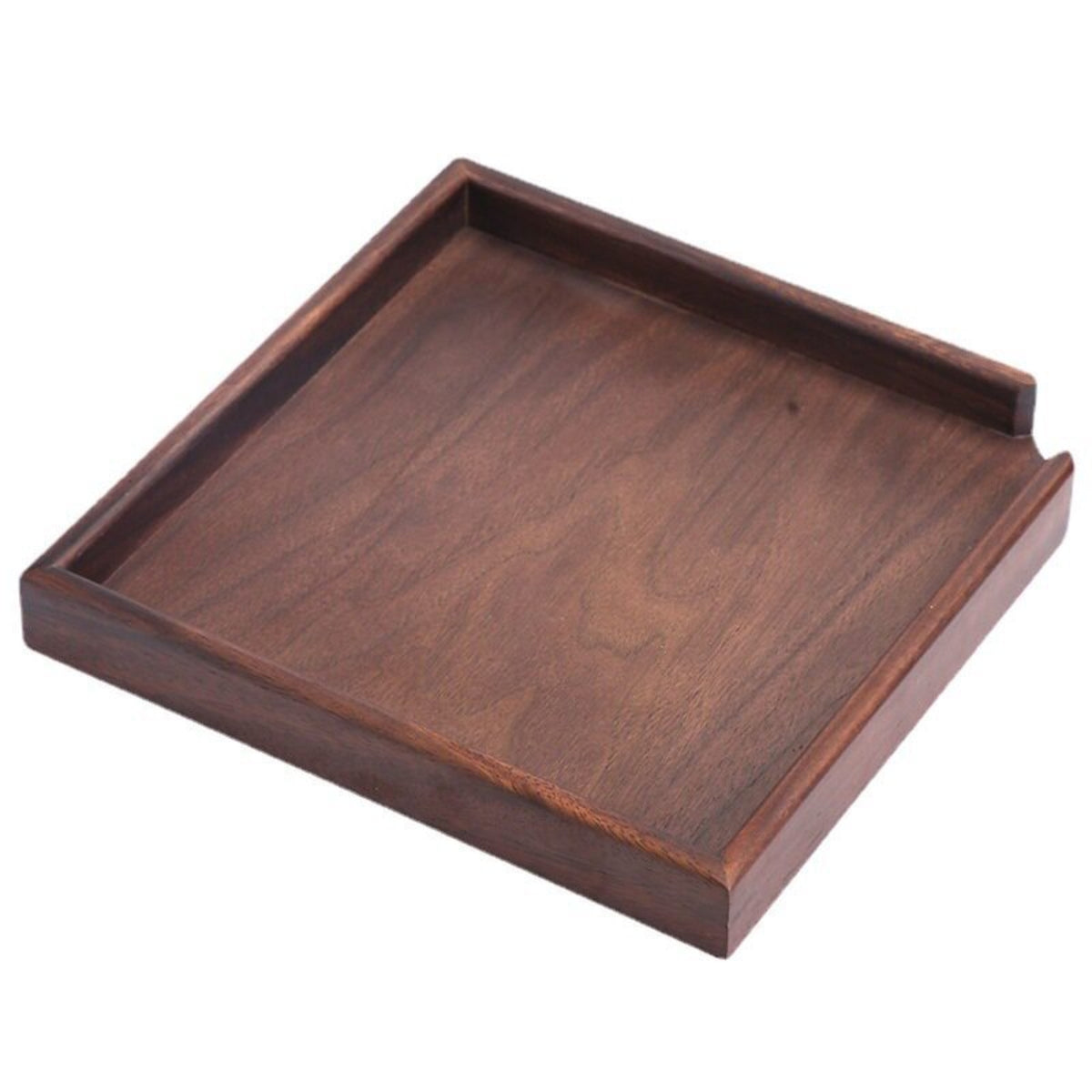 Walnut Wood Tea Evaluation Tray Smooth Tea Tray with Pouring Opening Polished Sturdy