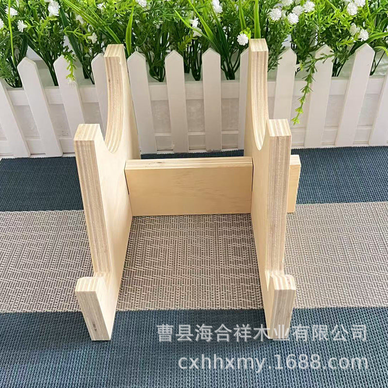 Wooden Roller Balance Board Base with Storage Rack