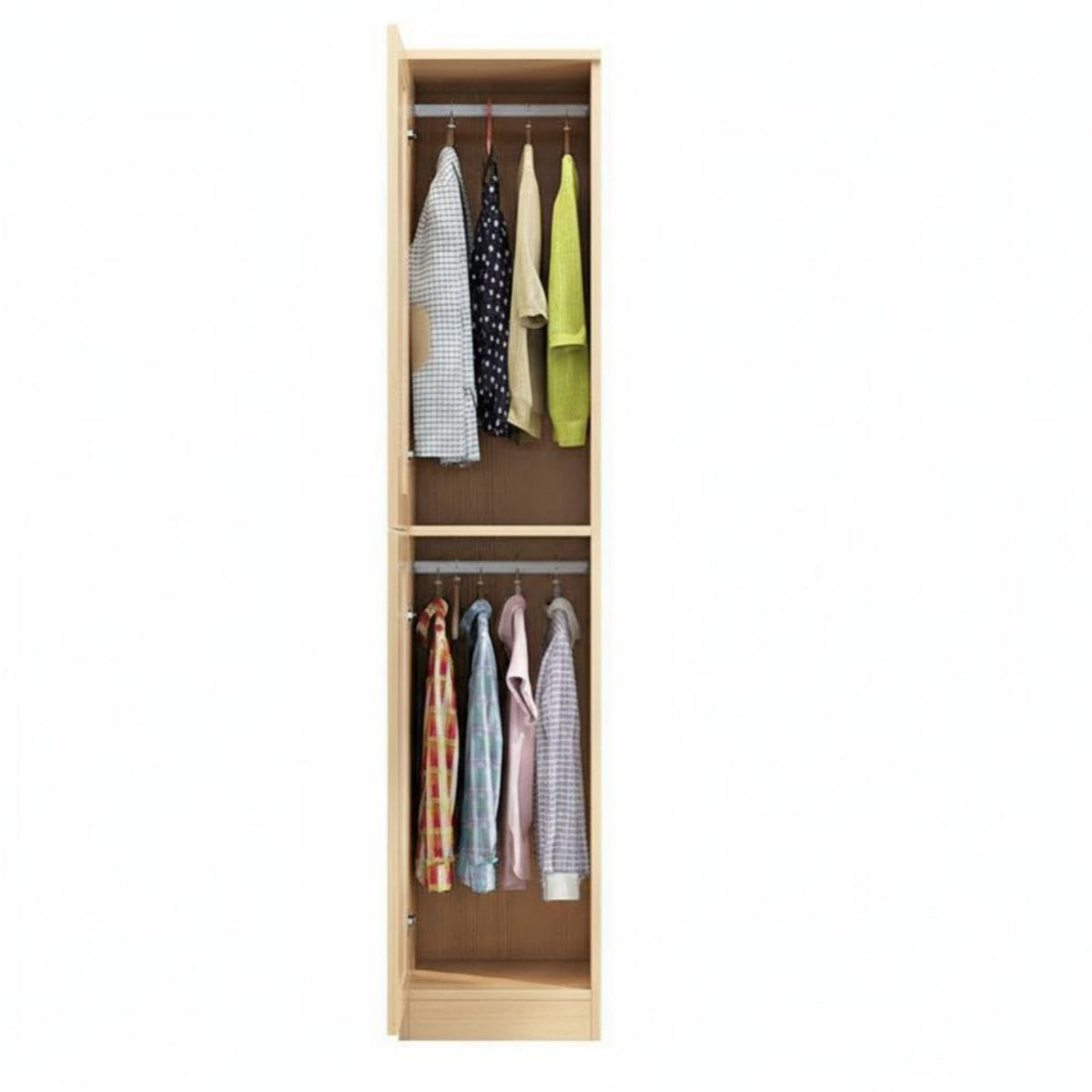 2-Door Wardrobe with Drawers complimentarystanding Bedroom Furniture sturdy Construction