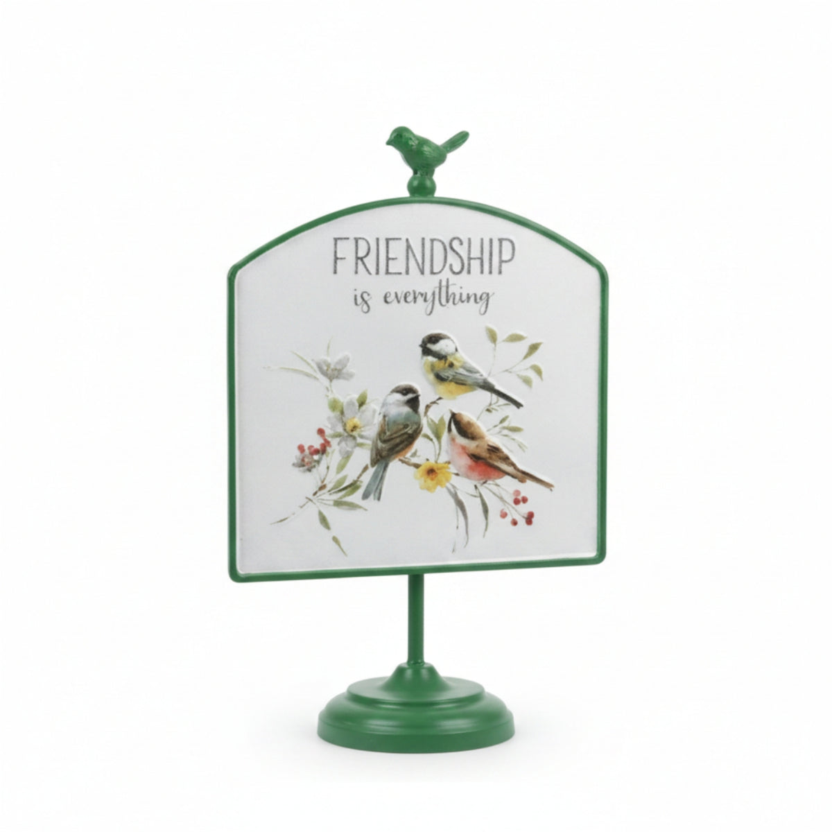 Bird Floral Sign Embossed Relief Outdoor Decor Pedestal Intended for Shelf