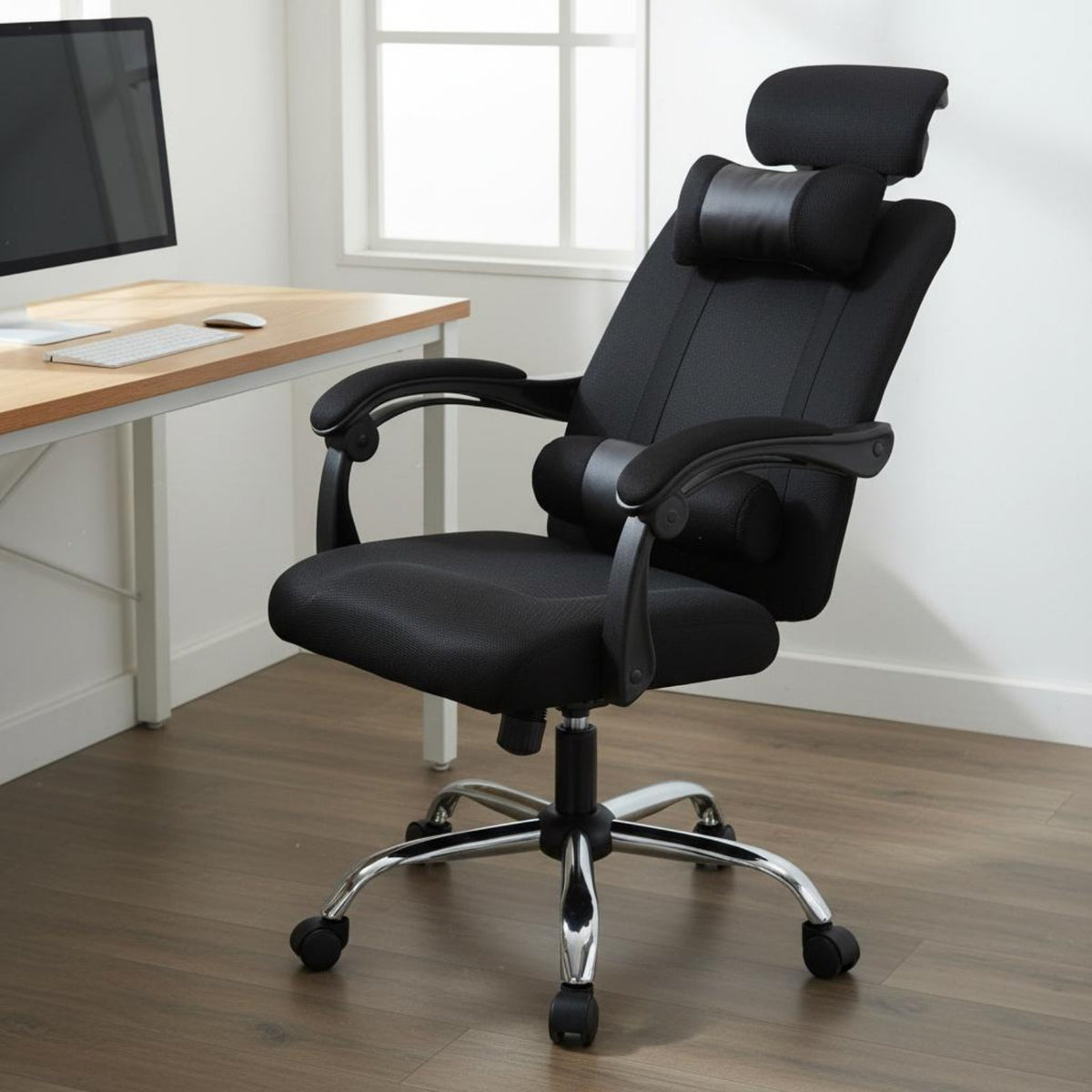 Adjustable Height High Back Reclining Computer Chair Headrest Ergonomic Office Chair with Footrest for Gamers