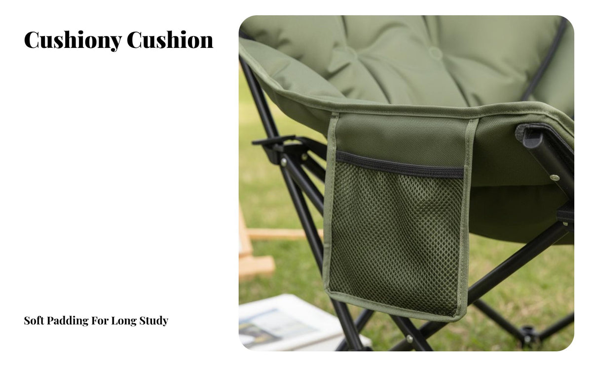 Foldable Portable Moon Chair Long-Lasting Lightweight Sketch Stool Quick Setup Collapsible Artist Chair Reinforced Steel Frame for Art Students, Travelers, Sketching, Outdoors, Travel, Picnic