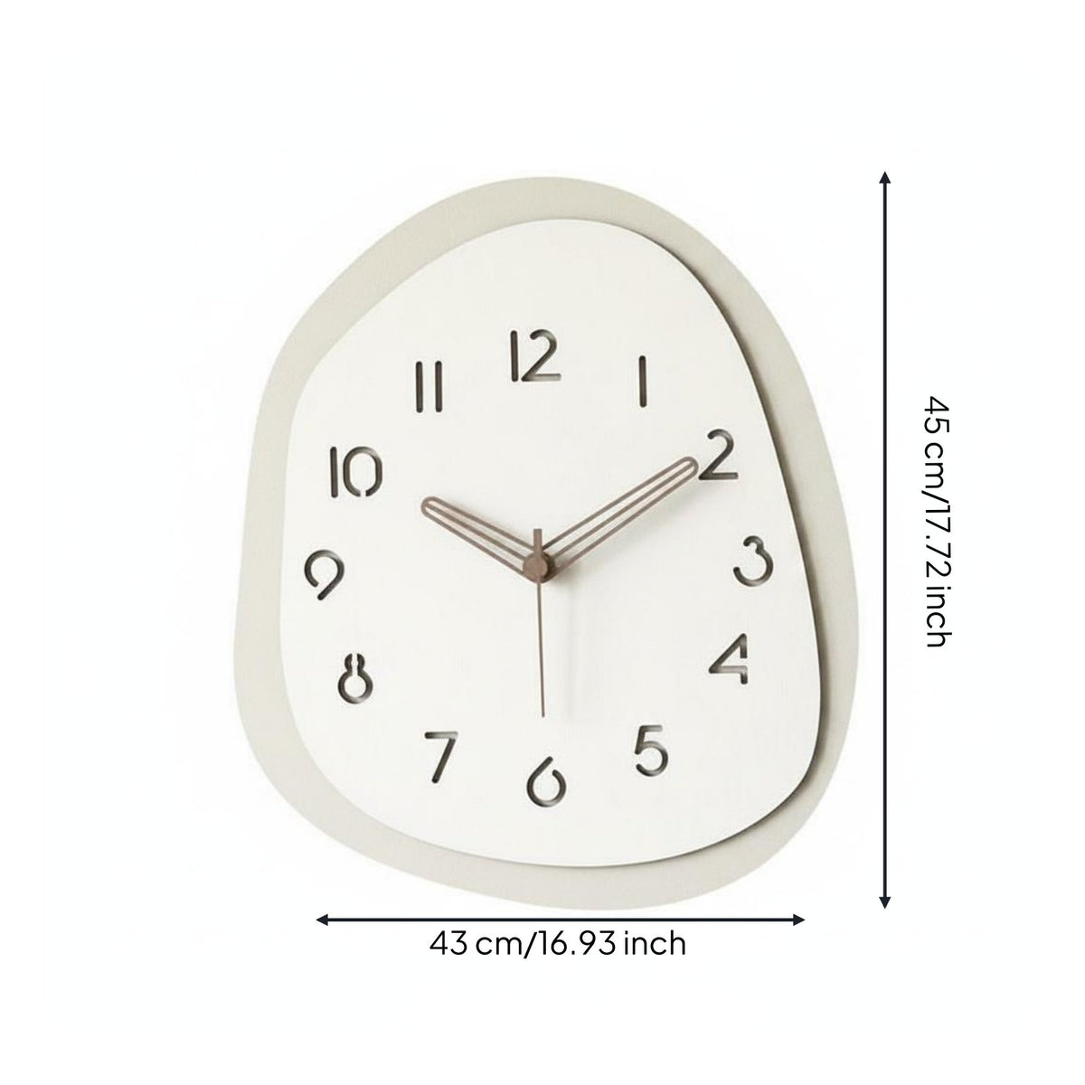 Silent Wall Clock Non Ticking Cream Wall Clock Decorative