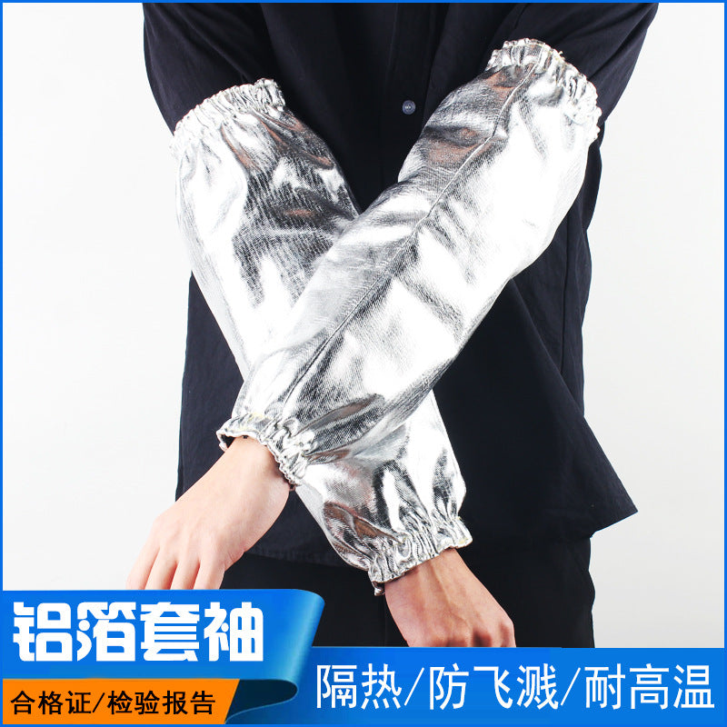 Aluminum Foil Heat-Insulating Protective Arm Sleeves, Flame Retardant, Anti-Splash