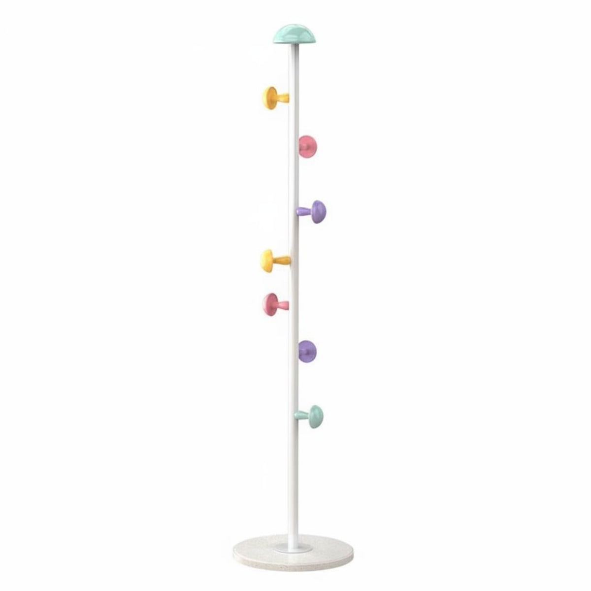 Colorful Design toadstool-inspired Coat Tree Freestanding toadstool-inspired Hall Tree Multifastener Garment Rack Stable Base for Children, young children, Living Room, Bedroom, Playroom, Entrymethod