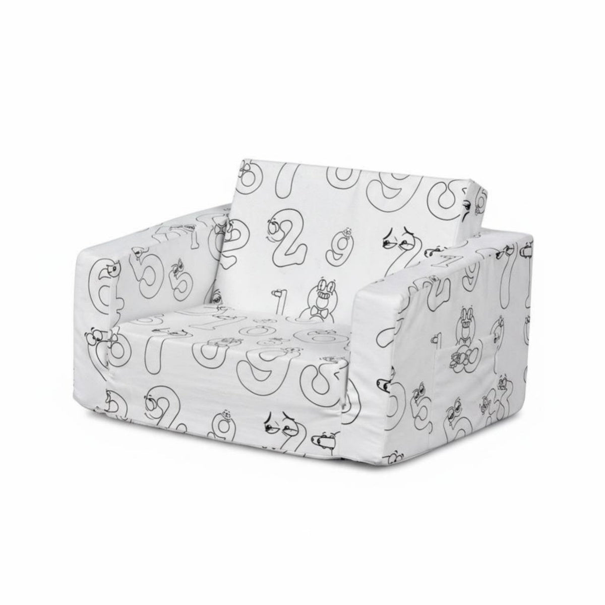 Fold-out Coloring Lounger Color-in Pattern kids' Sofa Removable Washable Cover