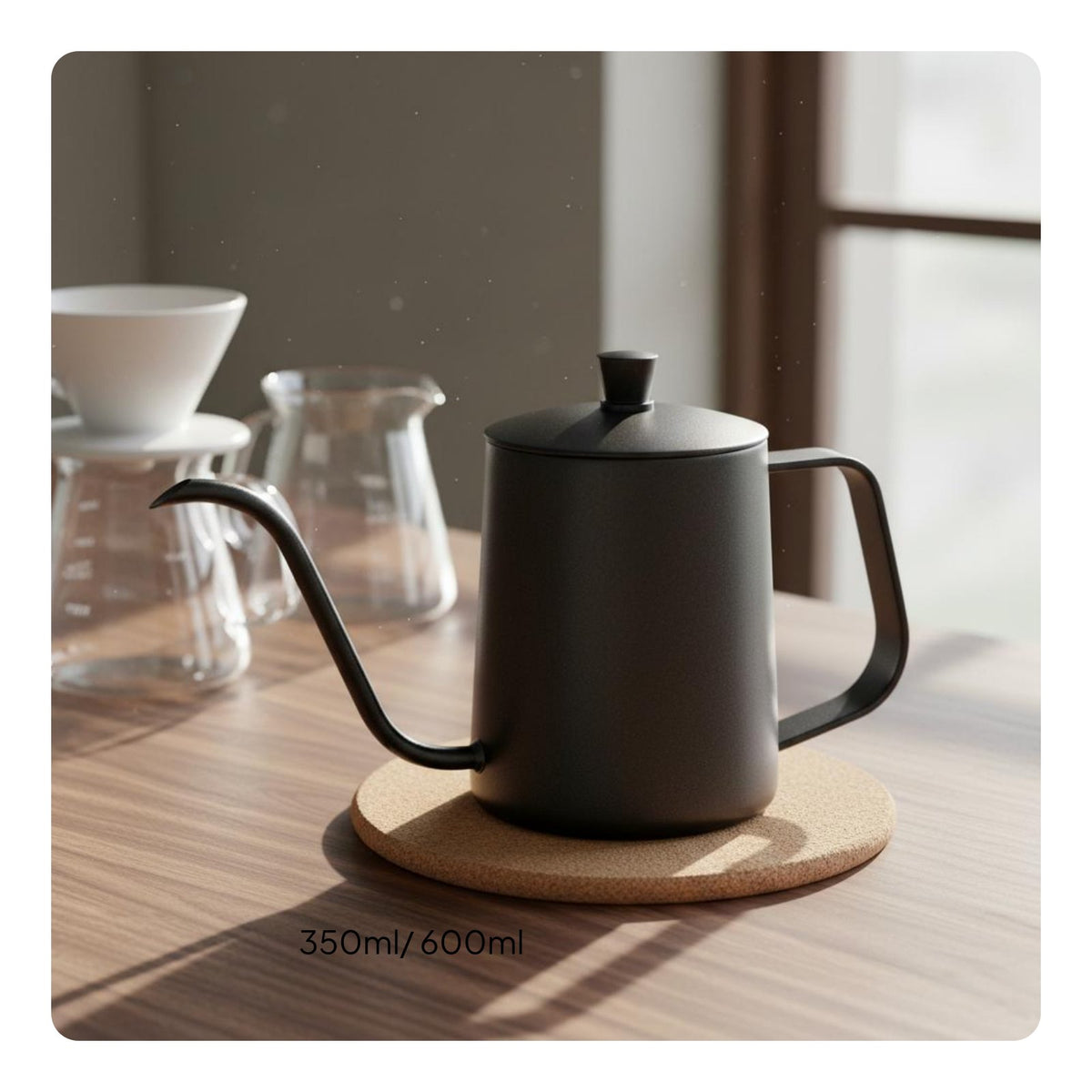 Stainless Steel Gooseneck Kettle Precise Pouring Kitchenware Rust Resistant