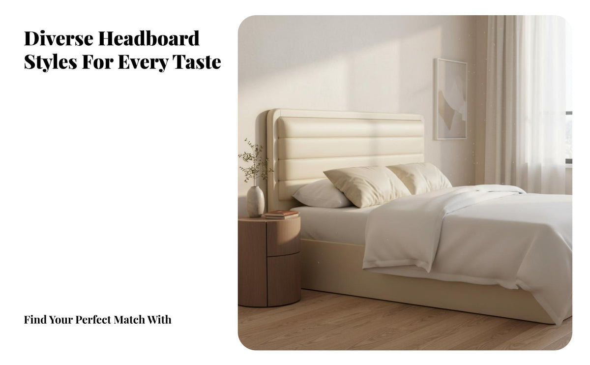 Minimalist aesthetic Wavy Headboard Freestanding Bed supportboard Modern Design Bedroom Furniture Easy to Install for Children, Home Decorators, Homeowners, Guest Room, Apartment